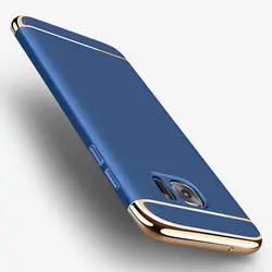 Для Samsung Galaxy S8 Plus 3 в 1 Combo хромированный elextroplating жесткий акрил Телефонные Чехлы для мангала для S6 S7 край