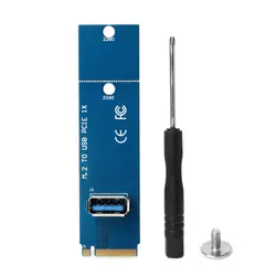 Одежда высшего качества NGFF M.2 USB 3.0 передачи pci-e Riser Card адаптер для добычи Bitcoin Litecoin feb5