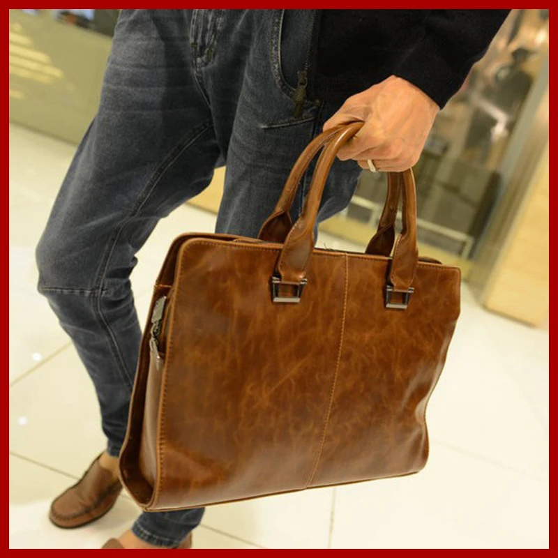free shipping new vintage men messenger bags,men computer briefcase best gift fashion high ...