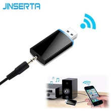 JINSERTA Mini USB беспроводной 4,1 Bluetooth приемник 3,5 мм аудио музыкальный адаптер A2DP для наушников домашние стерео колонки звуковая система