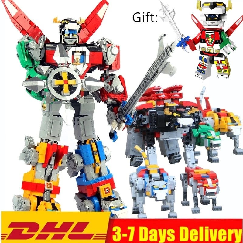 

In Stock Defender of the Universe Voltroned Building Blocks Sets Kits Bricks Movie Kids Toy Marvel Compatible Legoings 21311