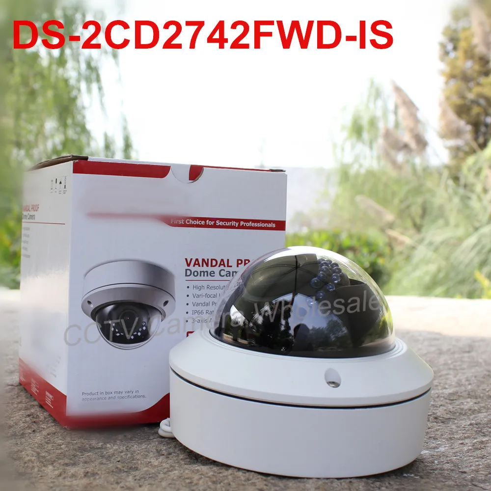 

In stock International English version DS-2CD2742FWD-IS 4MP WDR Vari-focal Dome Network ip Camera POE, vandal proof