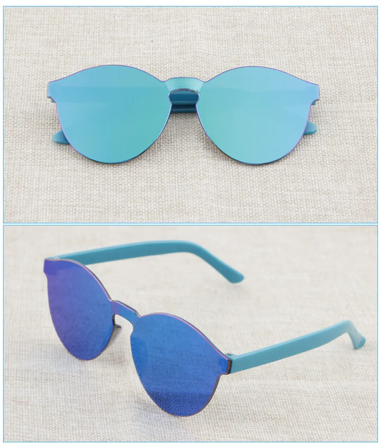 ASOUZ 2018 new stylish transparent colored round sunglasses boys and girls oval retro children's luxury brand UV400 glasses (11)