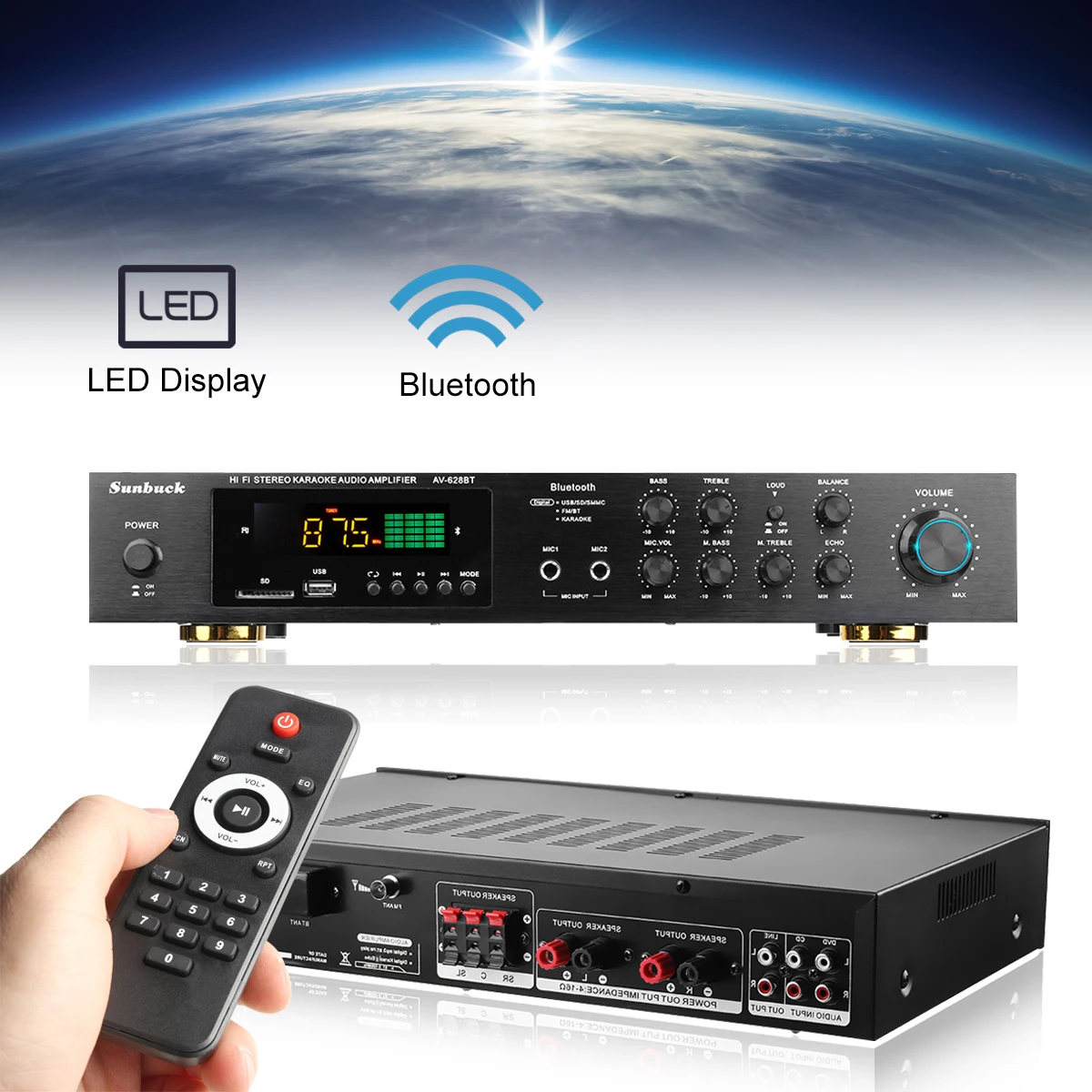 1120 Вт bluetooth Hi-Fi усилитель мощности стерео объемный домашний караоке кинотеатр+ радиоуправляемые Автомобильные усилители