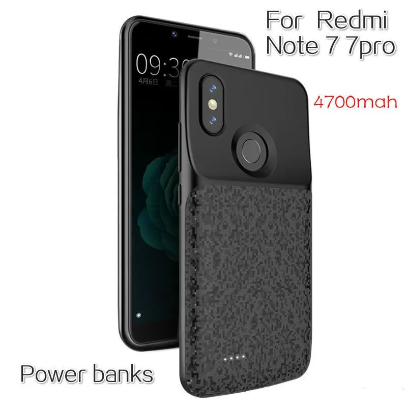 Neng New battery charger case For Redmi Note 7 Pro External charger Cover Backup power bank Charging case Capa For Redmi Note 7