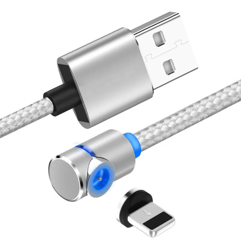 1 м 2 l линии LED Micro USB Магнитный кабель зарядное устройство для iPhone X 8 7 6 Plus Samsung Xiaomi