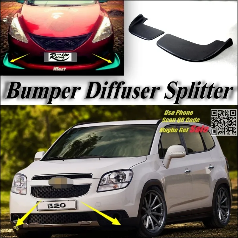 Splitter Diffuser Deflector Bumper Lip Of Chevrolet Orlando 2011~2014 For Daewoo Winstorm For Holden Captiva