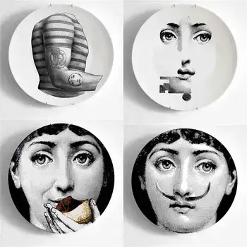 

Milan Style Decorative Plate Artwork Wall Porcelain Plate Wall Hanging Ceramic Craft Home Furnishing Decoration