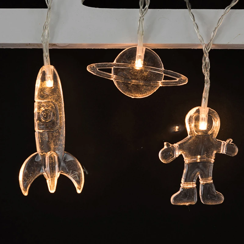 1-65m10-Interesting-DIY-toys-for-kid-s-room-string-Light-Spaceship-lular-spaceman-Garland-For