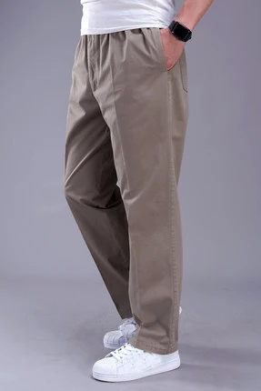 Мужские Простые повседневные брюки карго, большие размеры 9XL 10XL, хлопковые летние черные эластичные тонкие брюки, дешевые брюки, прямые брюки 7XL 8XL - Цвет: picture color