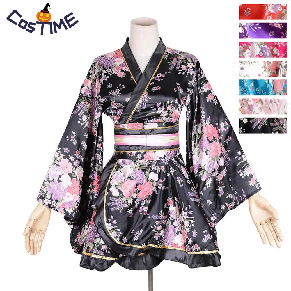 Japanese Anime Kikyo Kimono Cosplay Costume Women's Miko Costume Fox