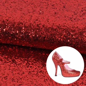 

synthetic PVC chunky glitter leather fabric for shoes material sale by yard 91CM*137CM