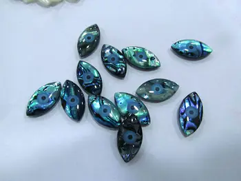 

Abalone Cabochon Paua Shell beads - Jewelry Supplies - Abalone evil Eyes 12PCS 12X20mm