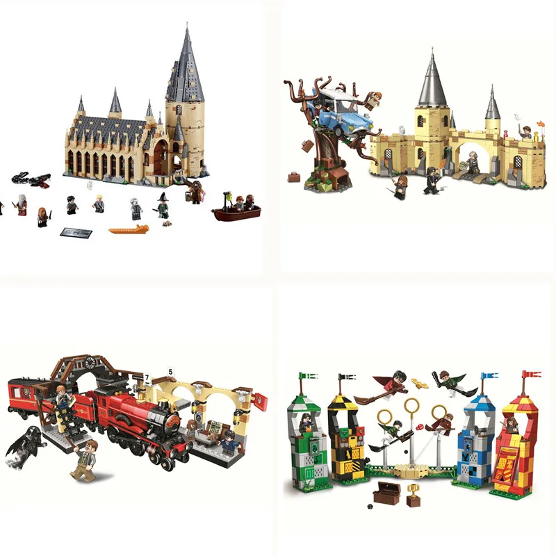 

Legoing Harri Potter Hogwart's Express Block Set Train Model Building Brick Kids Toy Compatible 16052 75951 75953 75954 75956