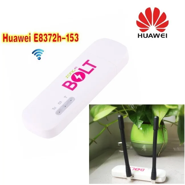 Huawei Wingle E8372h-153 мобильного широкополосного доступа Cat4 LTE USB Wi-Fi модем плюс антенны и usb адаптер