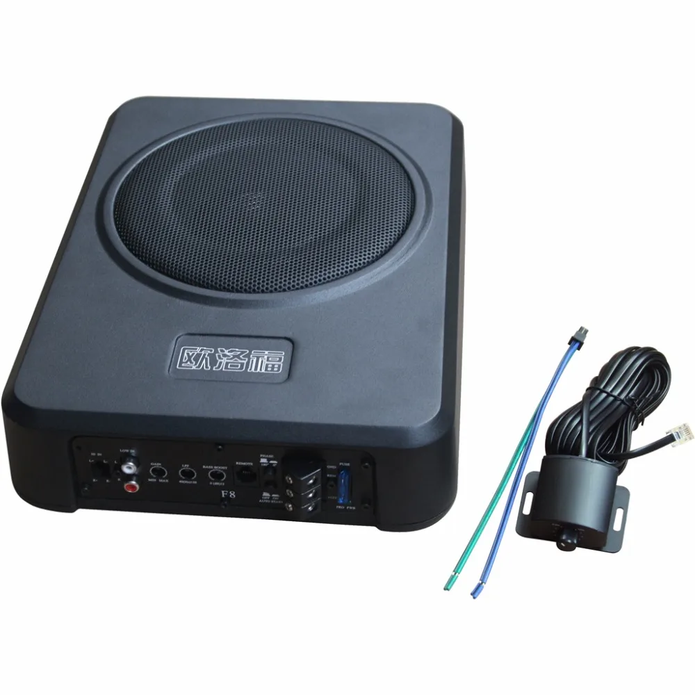 Power font b Amplifier b font Under Seat Bass Box with Remote font b Subwoofer b