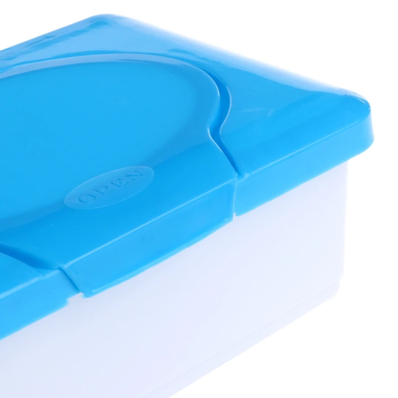 Сухой влажный салфетки случае детские салфетки коробка для хранения носовых платков пластиковый держатель Контейнер синий