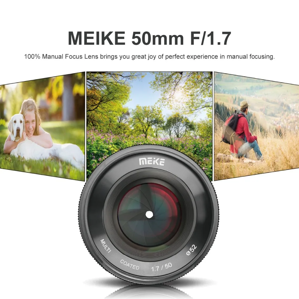 Meike 50 мм f/1,7 объектив с большой апертурой ручной фокусировки для Nikon z-крепление беззеркальных камер Z6 Z7 с полной рамкой
