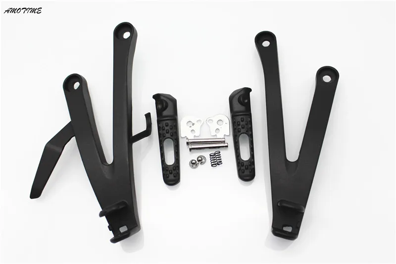 

Motorcycle Aluminium Rear Footrests Bracket Kit Foot Pegs Rests Assembly For Honda CBR600 2007 2008 - 2014 CBR600RR F5 07-14