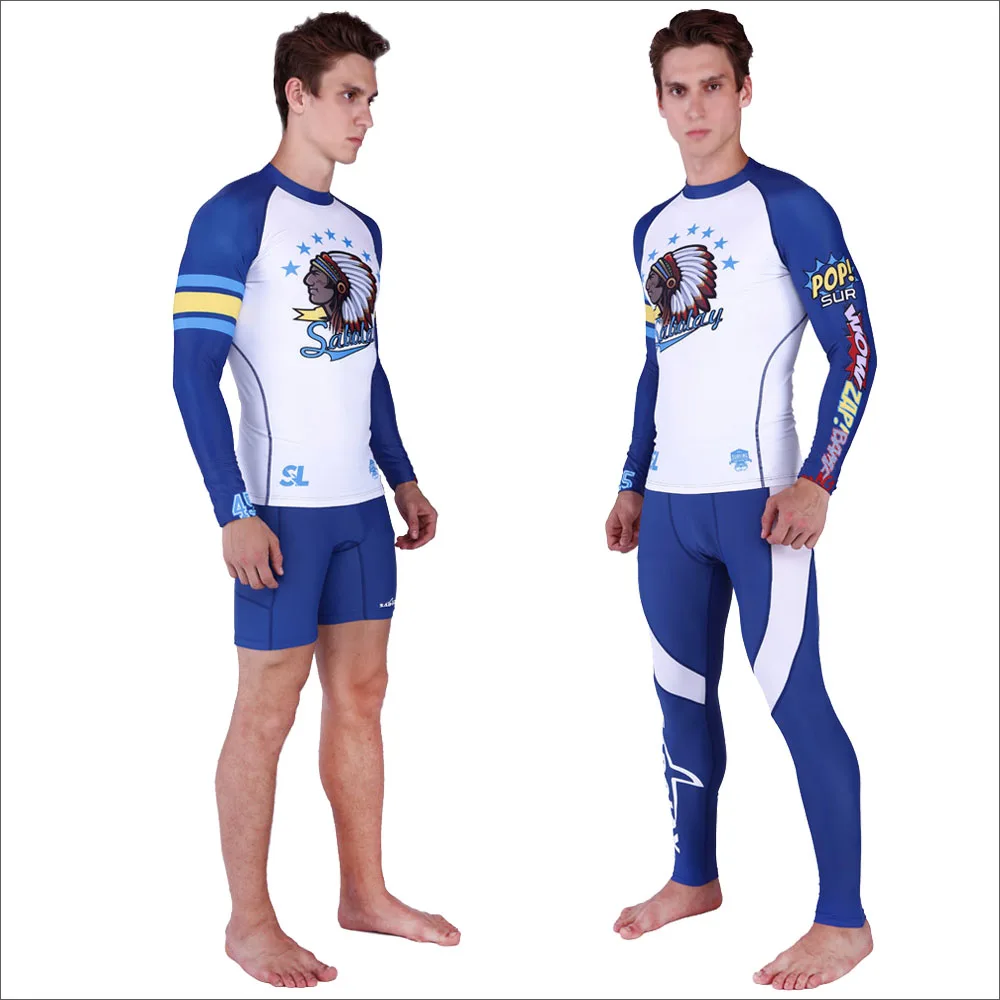 SABOLAY Lycra Dive Skin Pants And Long sleeve Tops Rash Guards Surfing Suit UVB Protection | Спорт и развлечения