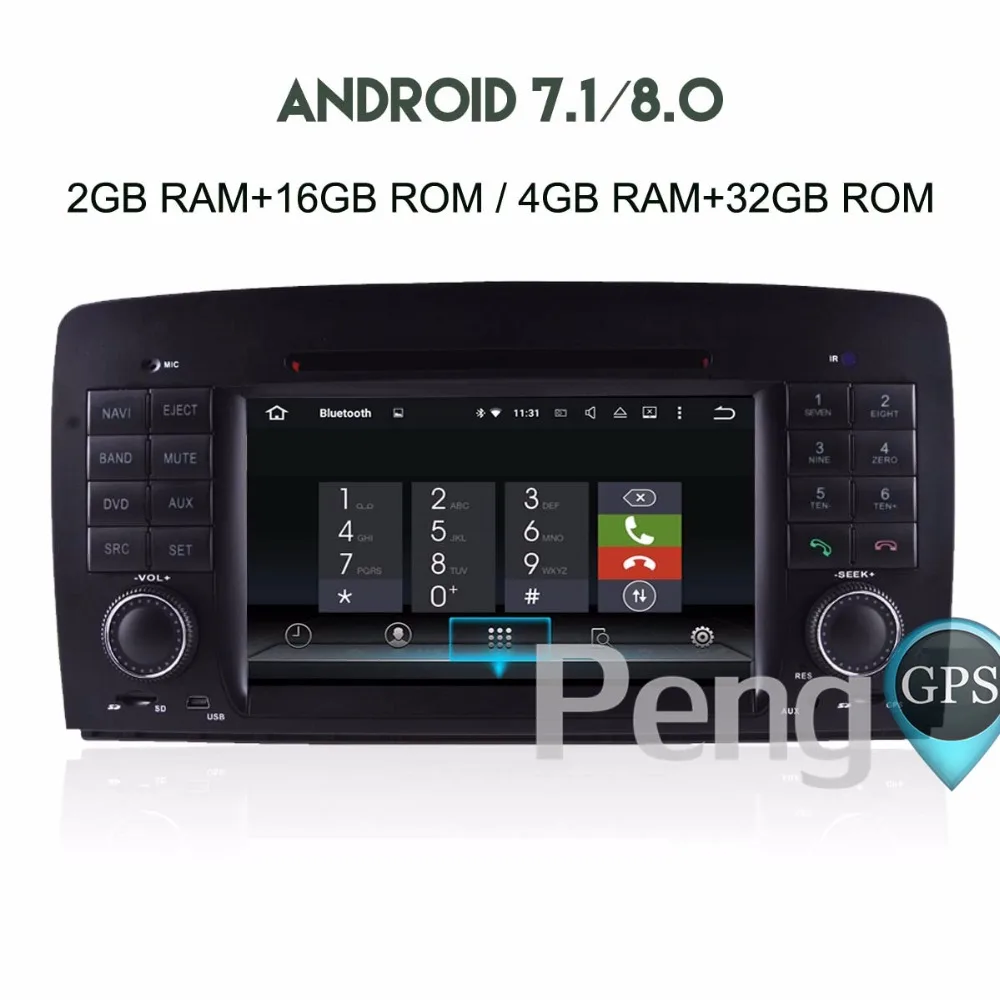 Perfect Octa Core 7 CD DVD Player 7 Inch 2 Din Stereo Android 8.0 Car Radio for Benz R W251 2006-2012 GPS Navigation Autoradio Headunit 1