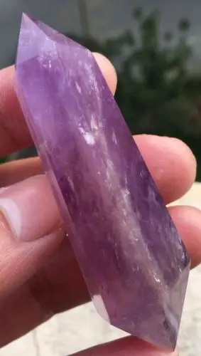 

43g NATURAL Amethyst QUARTZ CRYSTAL WAND POINT HEALING