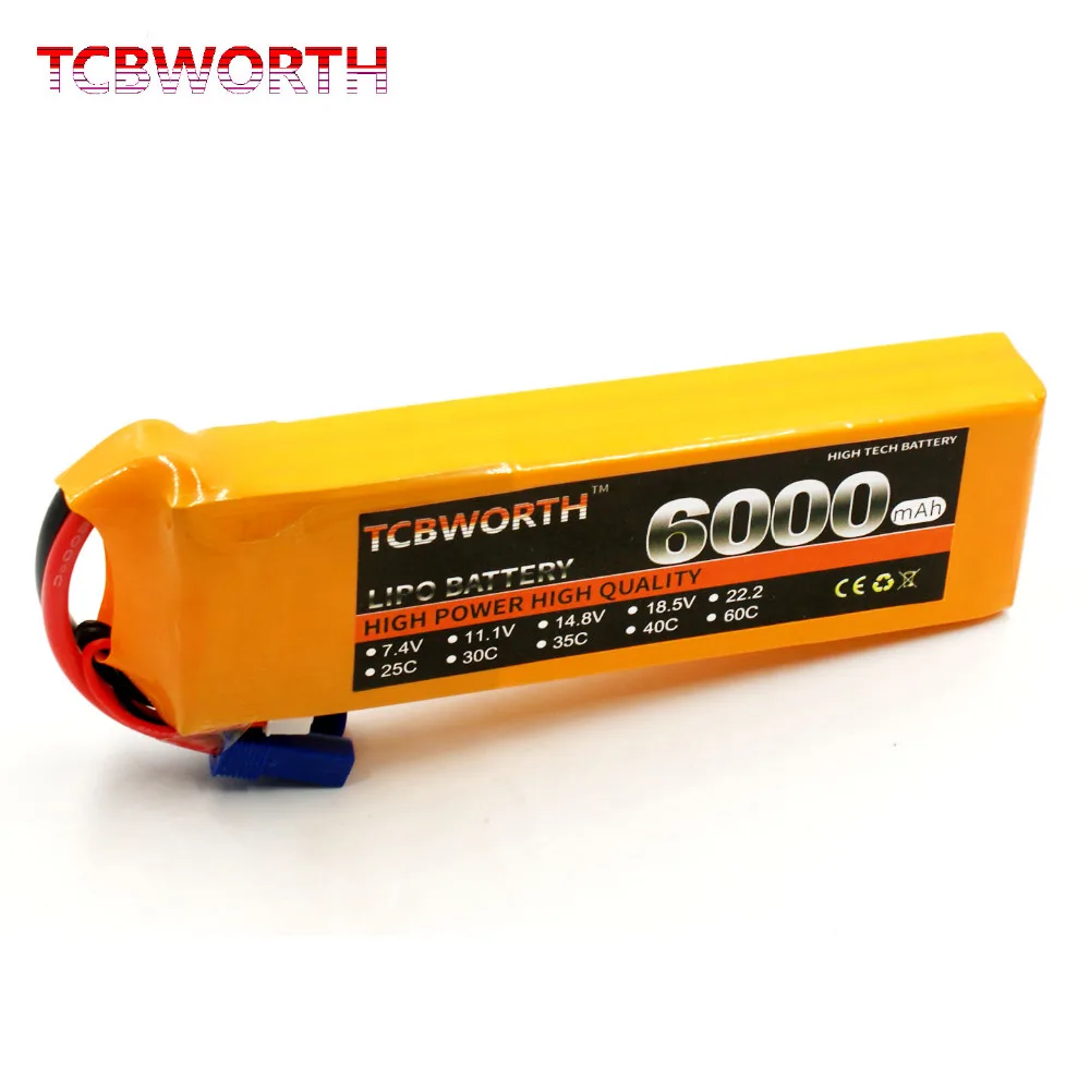 

TCBWORTH 3S RC Quadrotor LiPo battery 11.1V 6000mAh 40-80C For RC Airplane Helicopter Quadrotor Drone AKKU Li-ion battery