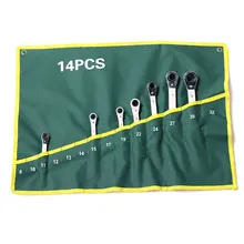 14 карманов свернутый гаечный ключ инструменты ткань Оксфорд сетки сумка для хранения холст гаечный ключ-щипцы Органайзер чехол