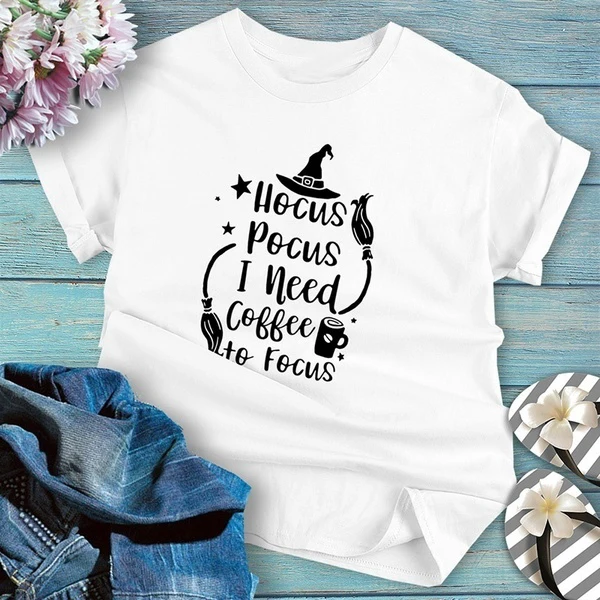 

Hocus Pocus Halloween t shirt women funny aesthetic kawaii grunge graphic unisex Fashion camisetas tee top tshirt Drop Shipping