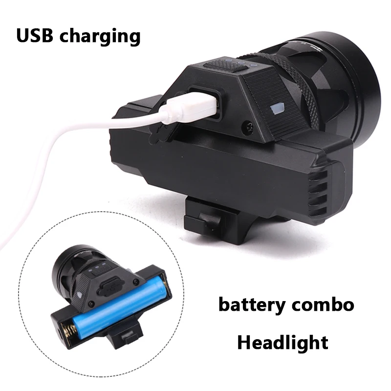 Clearance Dropshipping Adjustable High Light Bicycle Headlight USB Charging Lamp 5 Modes T6 + COB LED Bike Head Light Cycling Front Lamp 7