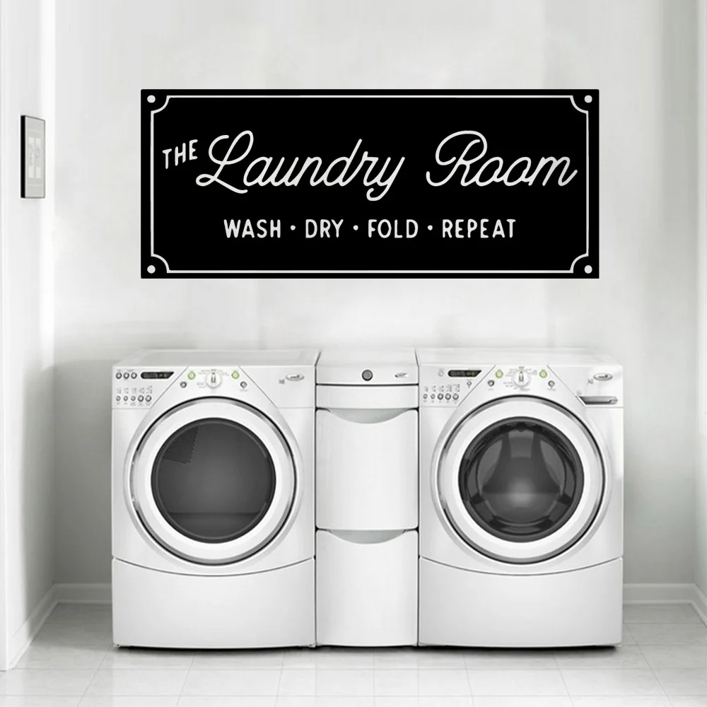 Creative Laundry Room Vinyl Wall Stickers Removable Wallpaper For