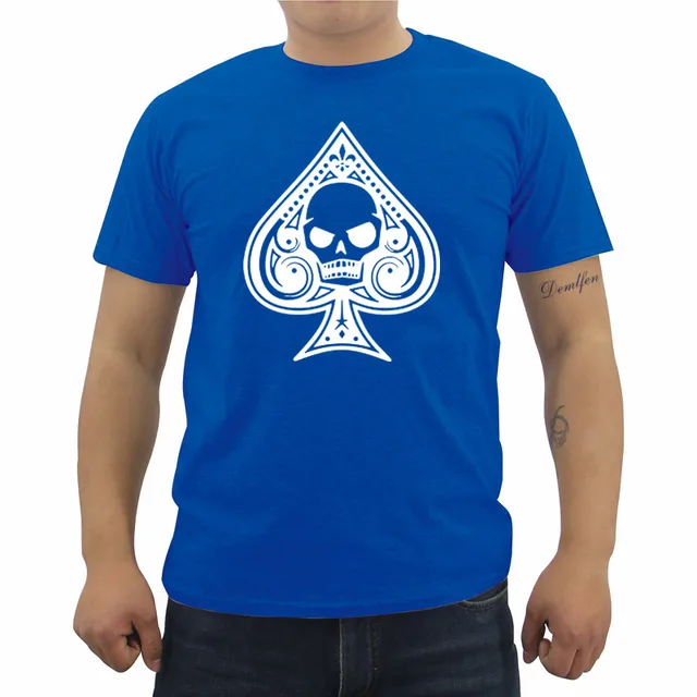 New Men's Ace Of Spades T Shirt Casual Short Sleeve T Shirts Brand ...