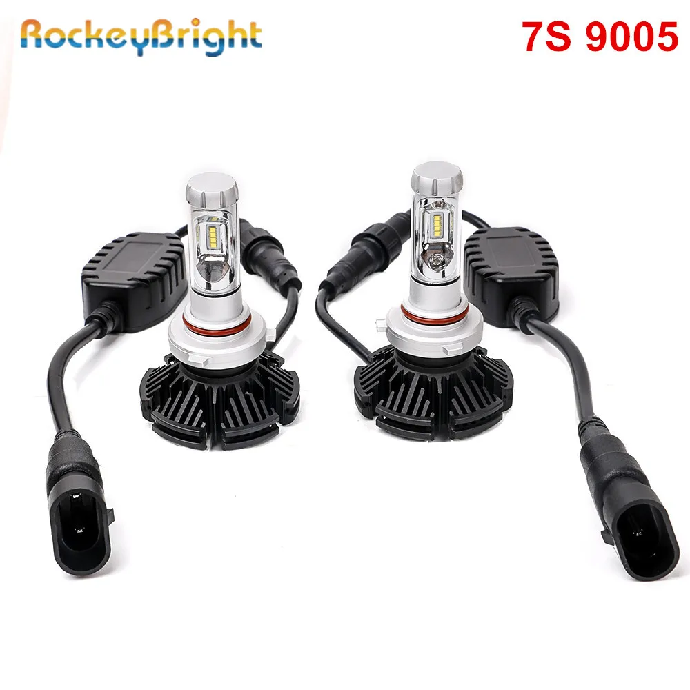 Rockeybright H7 светодиодный лампы для передних фар H8 H9 H11 H16 9005 H10 9006 для hyundai i351 светодиодный светильник 12000lm 50 Вт фотоаппаратов моментальной печати 7S ZES светодиодный фары