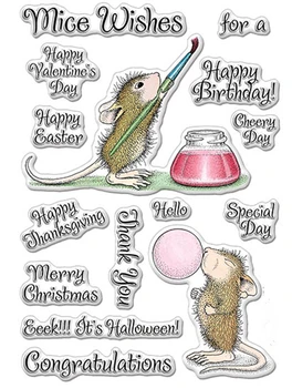 

Mouse Clear Stamp for Scrapbooking Transparent Silicone Rubber DIY Photo Album Decor 8820