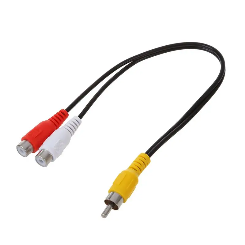 

RCA Y Adapter Cable, 6 Inch Splits one male RCA connection into 2 female RCA connections Splits one RCA audio source into two RC