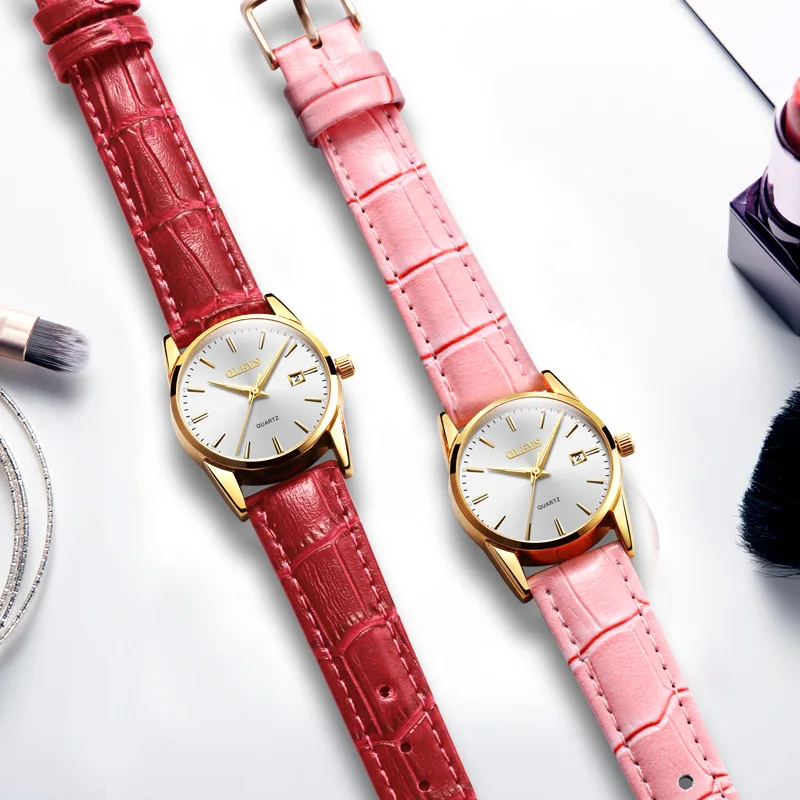 Часы женские с кожаным ремешком кварцевые датой|wristwatch brand|wristwatch womenwristwatches clock |