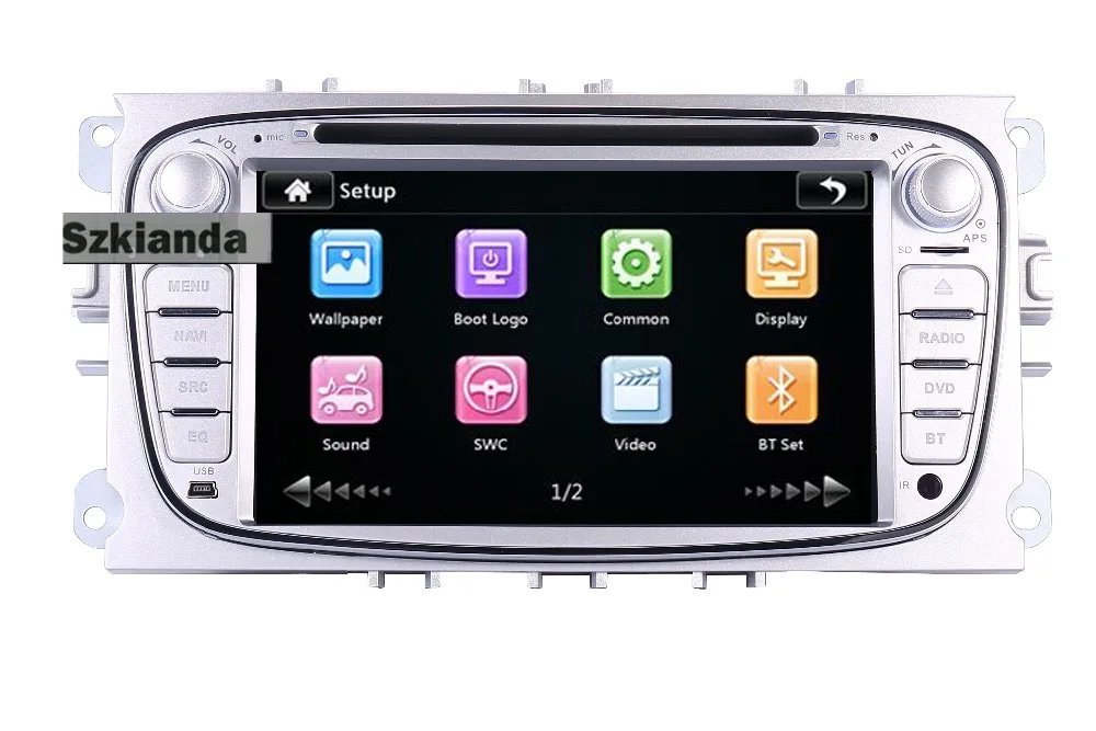 Excellent 2 Din 7 Inch Car DVD Player For FORD Mondeo S-MAX  C max FOCUS 2 2008-2011 With 3G Radio GPS Navigation BT 1080P 8GB Map 7