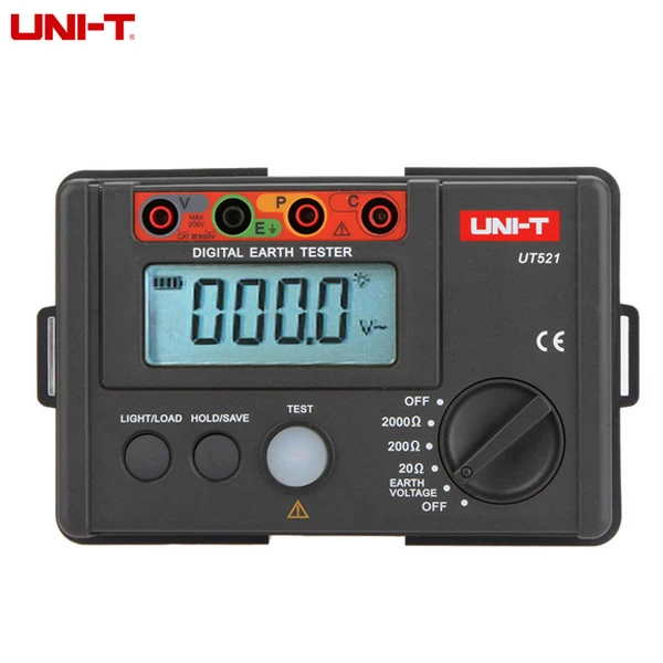 UNI T UT521 LCD Digital Earth Ground Resistance Voltage Meter Tester