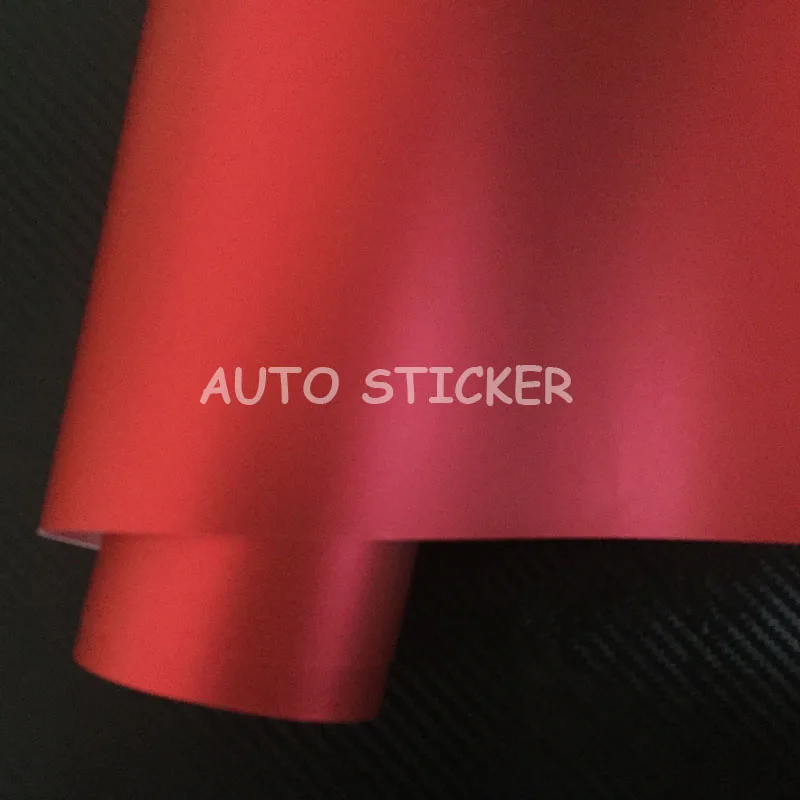 

5/10/15/20M*1.52M Red Metallic Matt Vinyl Car Wrap With Air Bubble Free Chrome Red Matt Film Vehicle Wrapping Sticker Foil