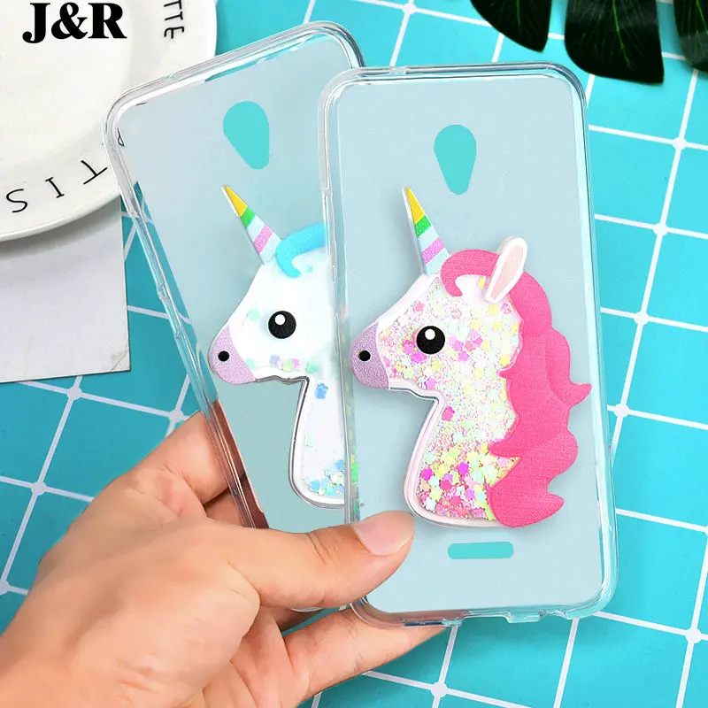 Silicone case For Lenovo A1010 A 1010 A Plus A1010a20 A2016A40 Cover Quicksand Liquid Animal Owl Unicorn Girl Phone Bags Shell