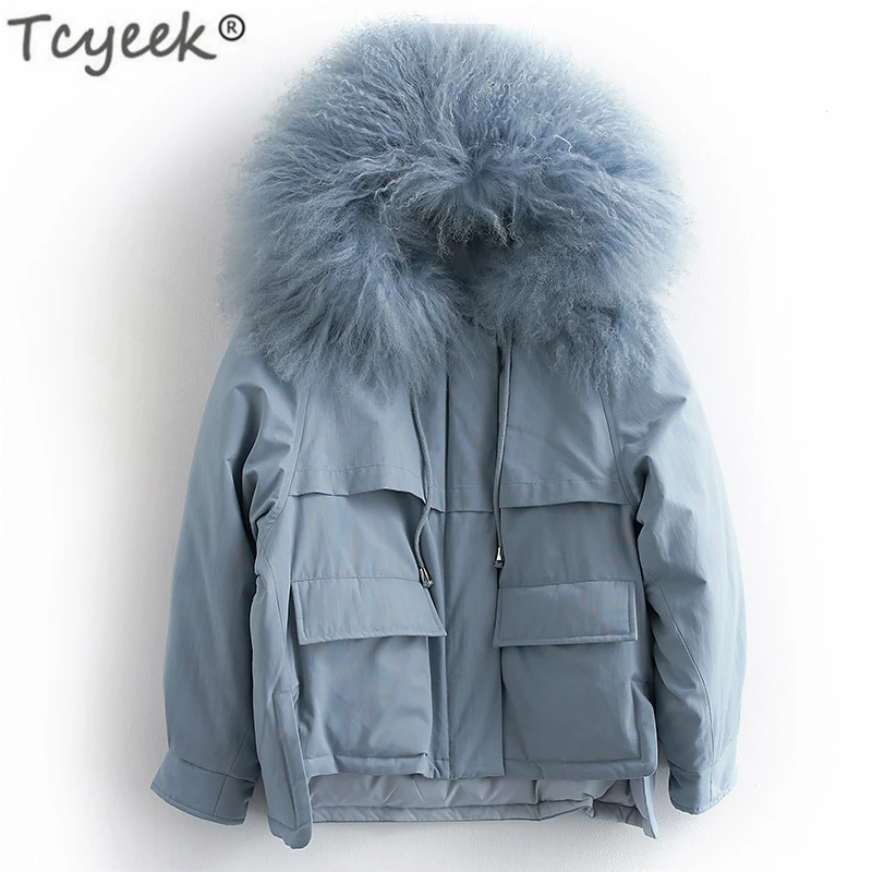 Tcyeek зимняя куртка пуховик женские 90% Белое пуховое пальто Женская Толстая тёплая
