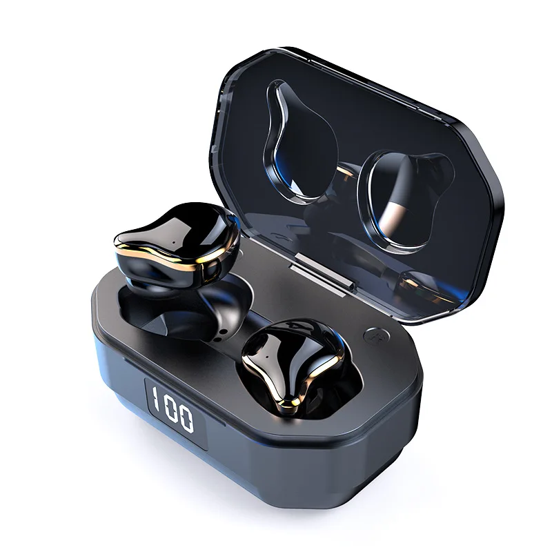 Bluetooth 5,0 наушники TWS true беспроводной стерео 6D наушники спортивные IPX7 Водонепроницаемая гарнитура с двойным микрофоном YZ262 - Цвет: Black