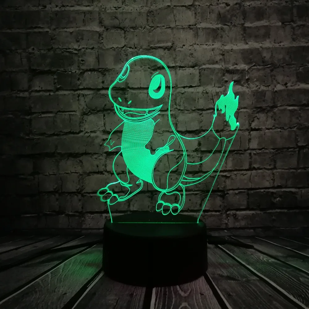 Горячая Распродажа японская мультяшная игра Pokemons Go 3D USB Светодиодная лампа с