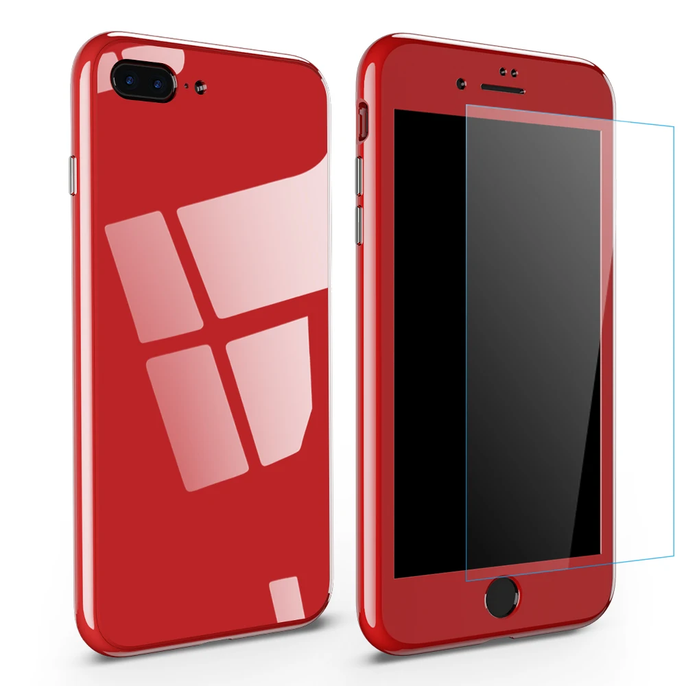 NYFundas 360 Magnetic Adsorption Case For iPhone X 8 Plus 7 6 6S + Tempered Glass Back Cover for iPhone 7 8 6 6 S Plus Accessory (5)
