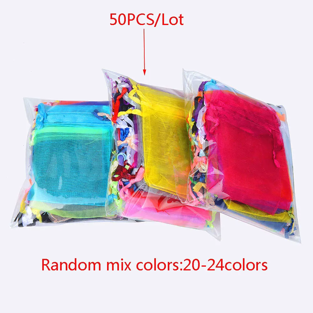 50 шт. мешочки из органзы 7 х9 9 х12 10 х15 13 х18 см|gift pouch|jewelry packingbag jewelry |