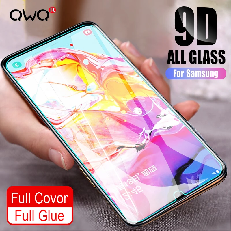 

9D Full Cover Tempered Glass For Samsung Galaxy A50 A70 M20 Screen Protector Film A40 A10 A20 A20E A30 A60 A80 A90 M10 M30 Glass