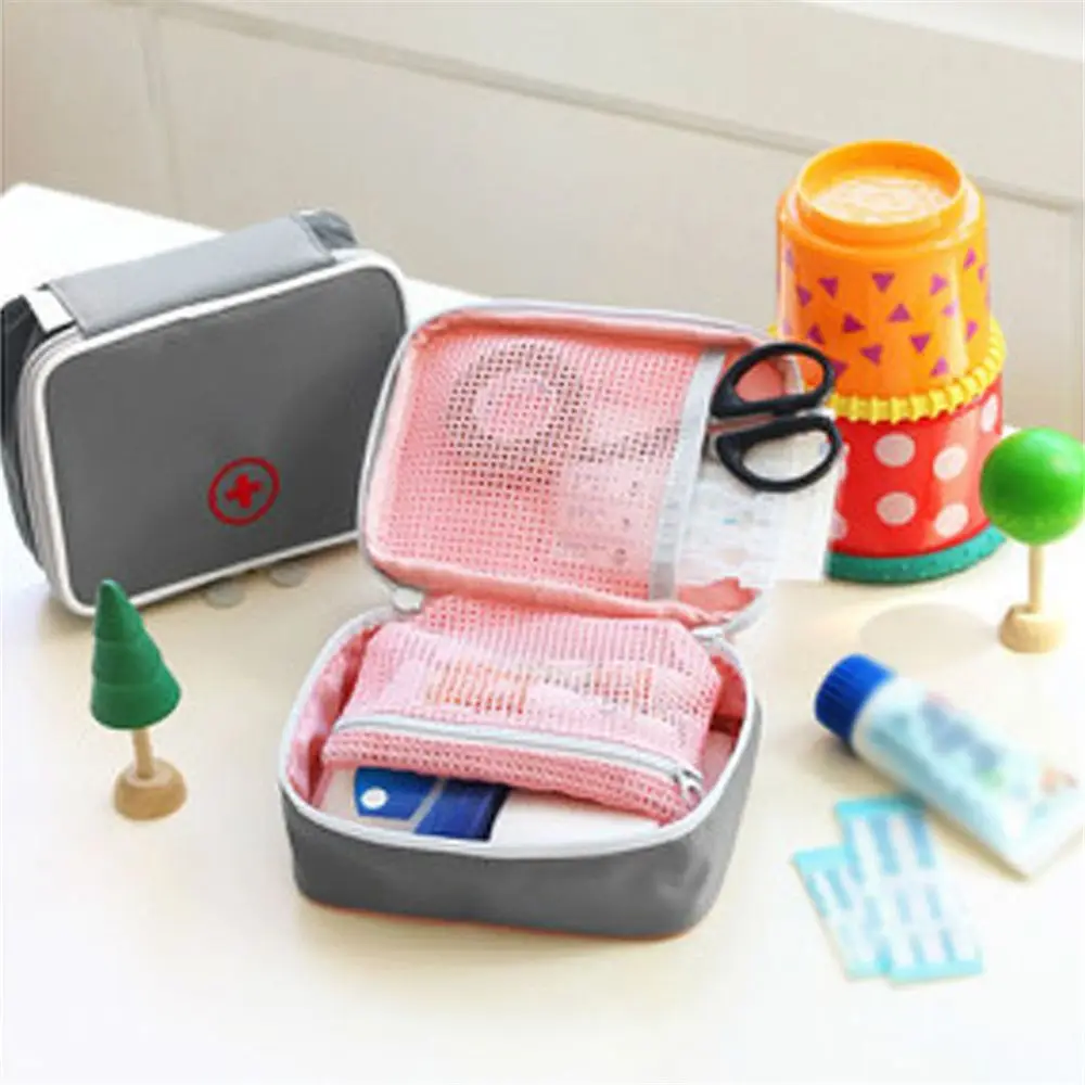 Милая Мини Портативная Медицинская сумка для хранения аптечки медицинские аварийные наборы Органайзер Бытовая сумка для таблеток аксессуары для путешествий