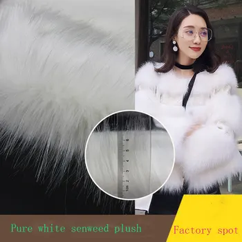 

Pure white faux fur Fashion plush fabric Haipai coat plush fur fabric