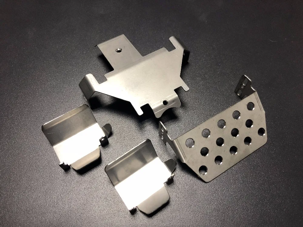 

TRAXXAS Trx-4 Trx 4 T4 For 1/10 RC Crawler Axle +Stainless Steel Front Bumper Lower + Gearbox Mount Protection Skid Plate Set