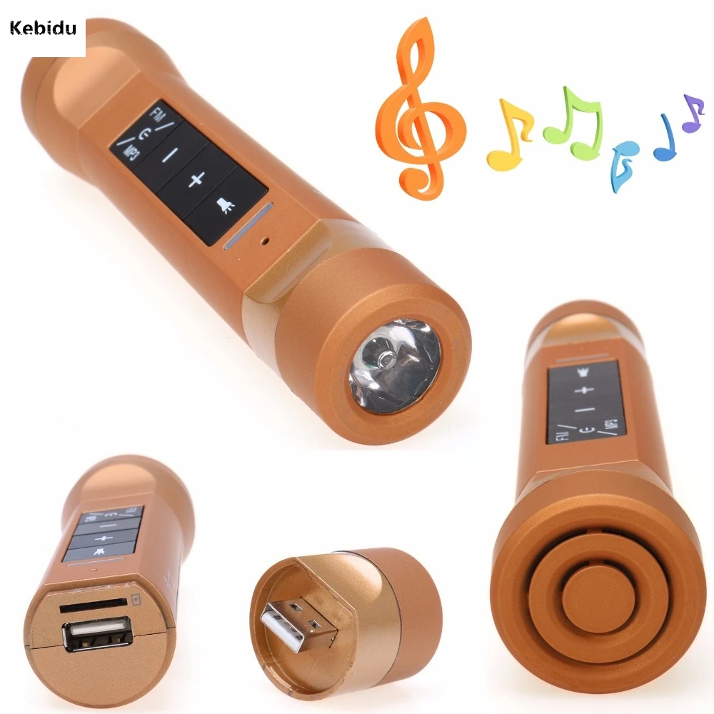 Популярный портативный беспроводной спортивный фонарик с Bluetooth динамиком